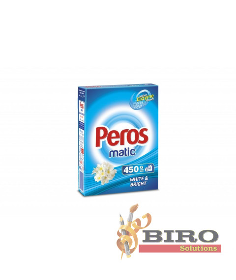 Detergent praf automat Peros, 450 gr, cutie din carton